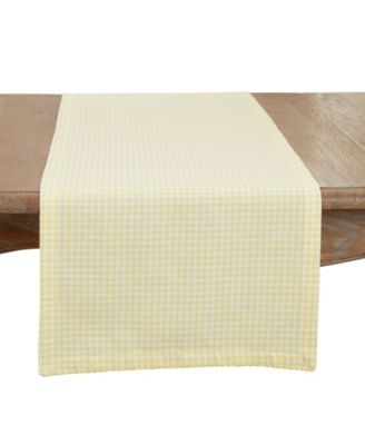 Traditional Gingham Table Runner, 16"x72"