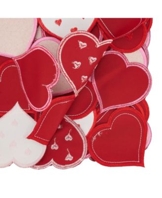 Romantic Hearts Cutout Table Runner, 16"x72"