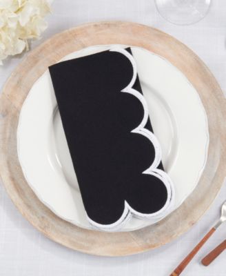 Scalloped Hem Napkin Set of 4,20"x20"