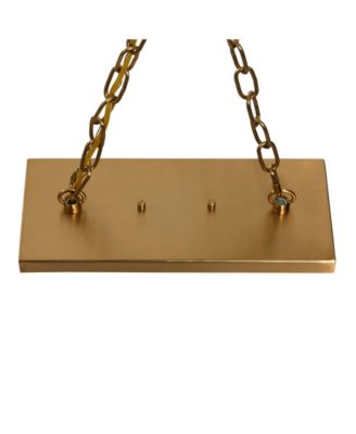 Lorne - Metal and Frosted Glass 5-Light Chandelier Brushed Gold