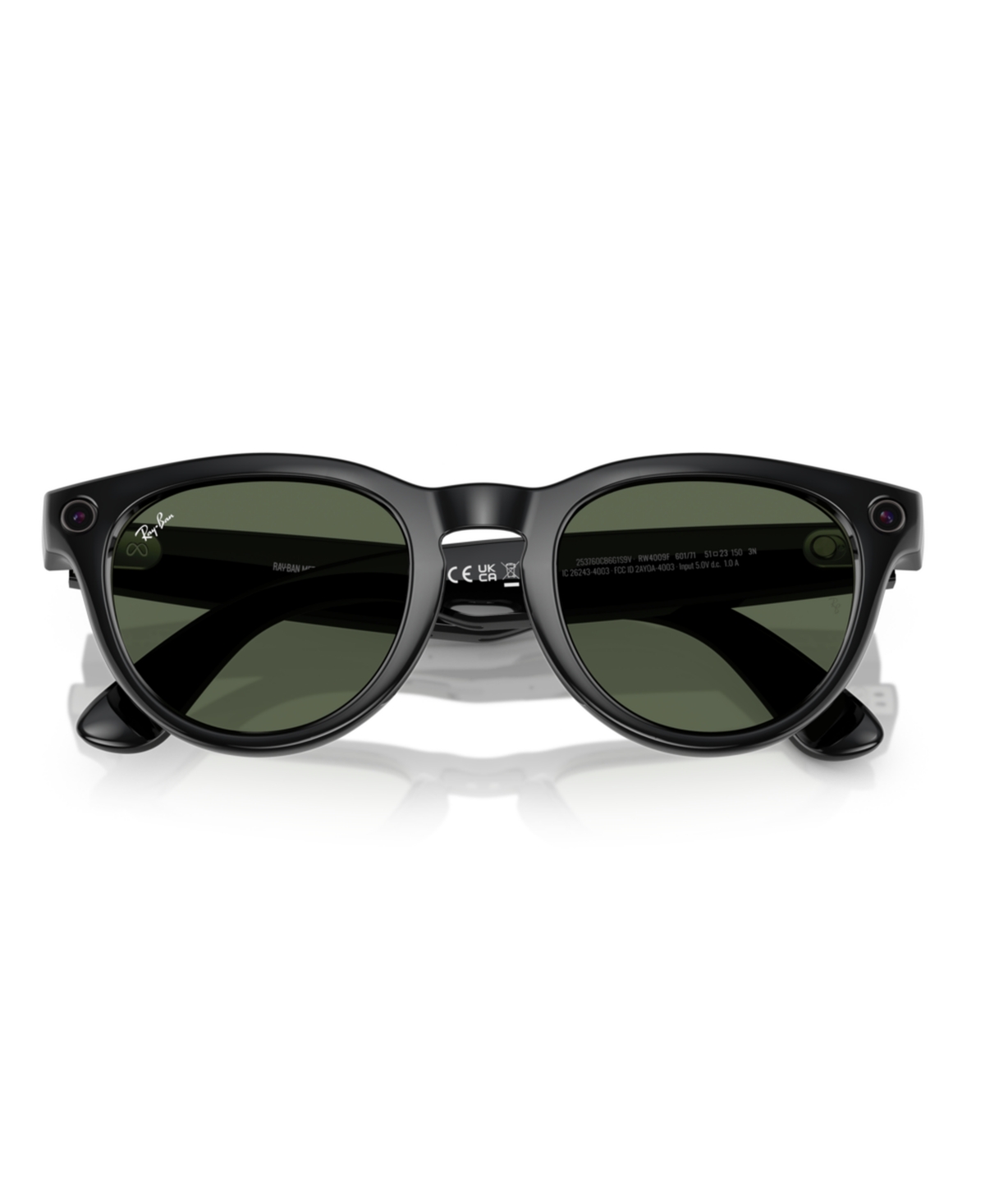 Ray-Ban Meta Low Bridge Fit Headliner RW4009F Black Smart Closet