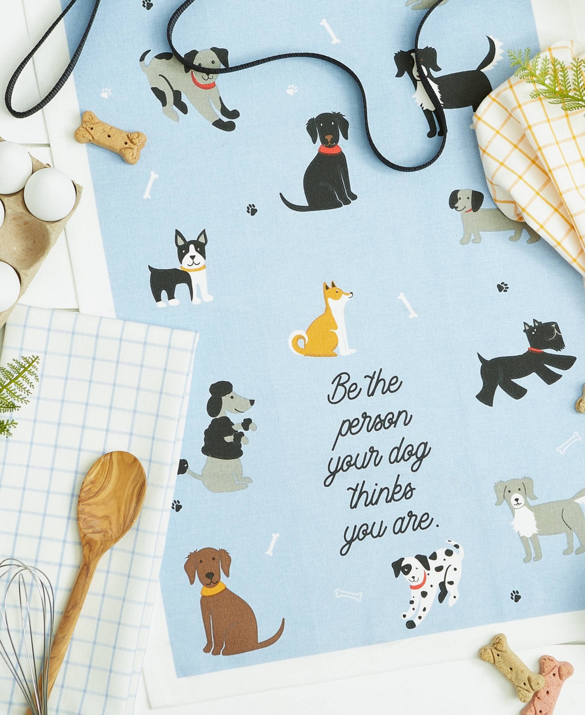 Design Imports Everyday Pets Kitchen Collection Absorbent Dishtowel Set, 18x28", Dog Person, 3 Count In Dog Person