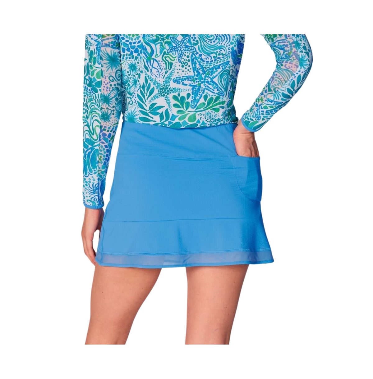 G Lifestyle Clothing Women's G Lifestyle Mesh Block Skort