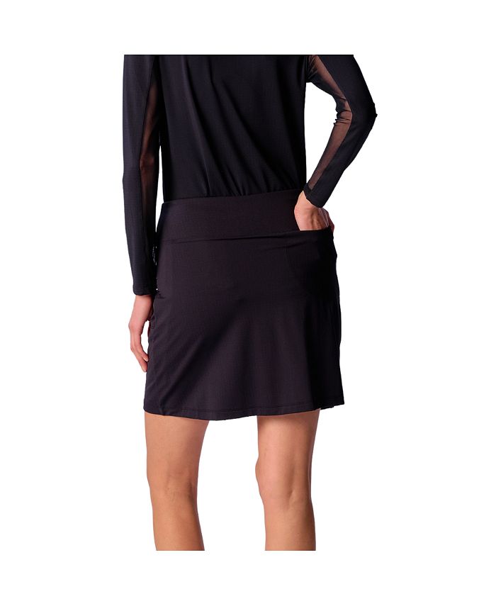 G Lifestyle 15-Inch Woven Accordion Skort - Palm Beach