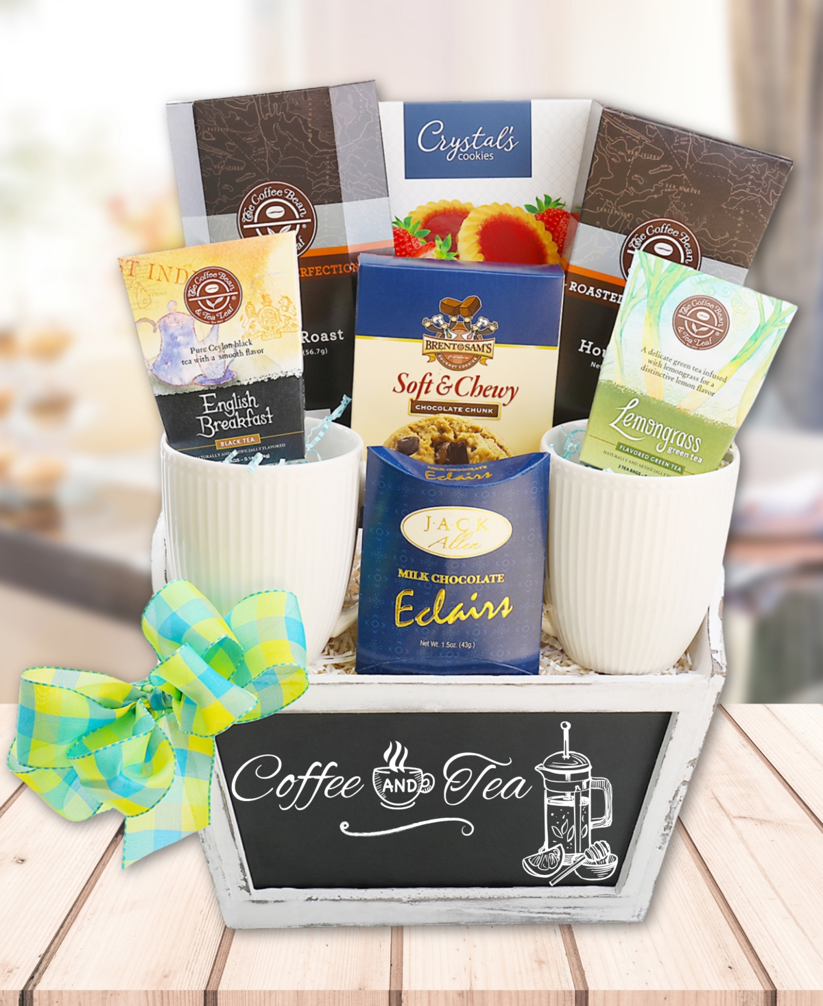 Alder Creek Gift Baskets Coffee Bean Tea Leaf Signature Blend Gift Basket, 10 Piece In No Color