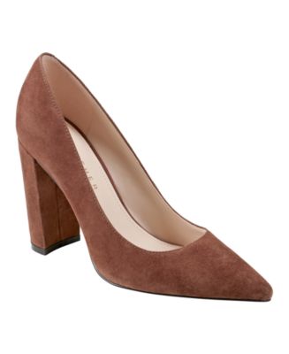   Abilene パンプス Marc Fisher LTD Women's Abilene Block Heel Pointy Toe Dress