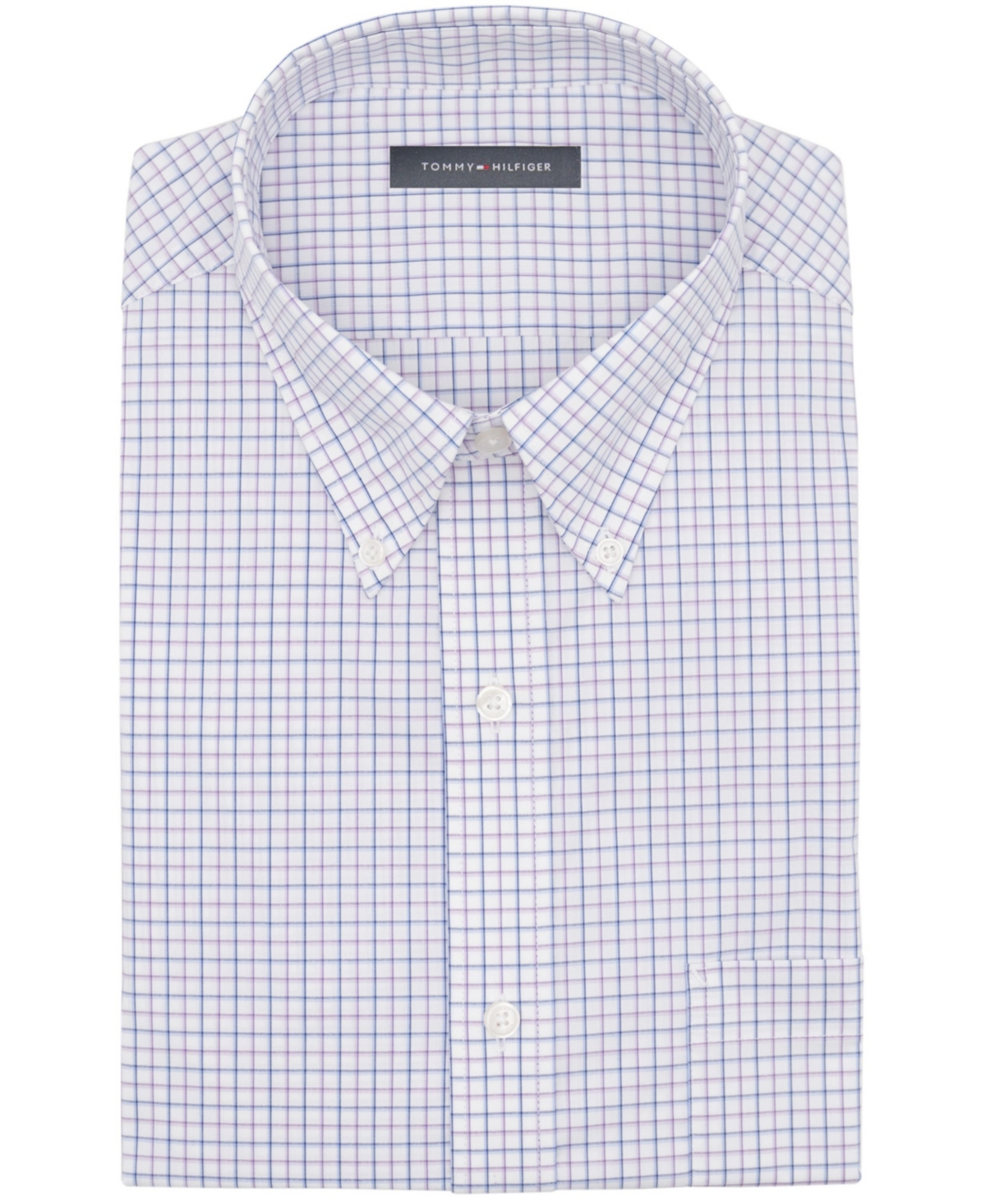 Tommy Hilfiger Men's Regular Fit Wrinkle Resistant Stretch Dress Shirt