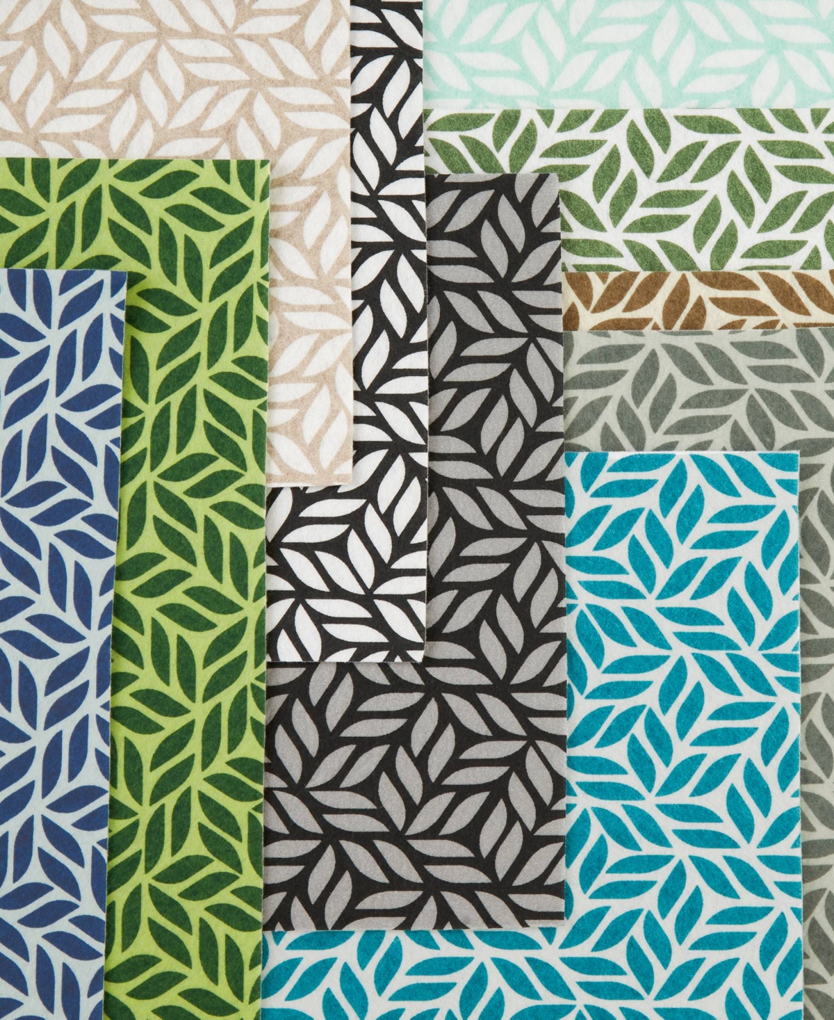 Design Imports Fridge Liner Collection Non-adhesive, Cut To Fit, 12x24", Gray Abstract Leaf, 6 Piece In Gray Abstract Leaf