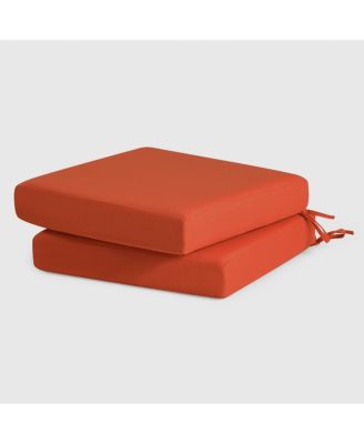 Set of 2 20" x 19" Outdoor Patio Seat Cushions Without Welt