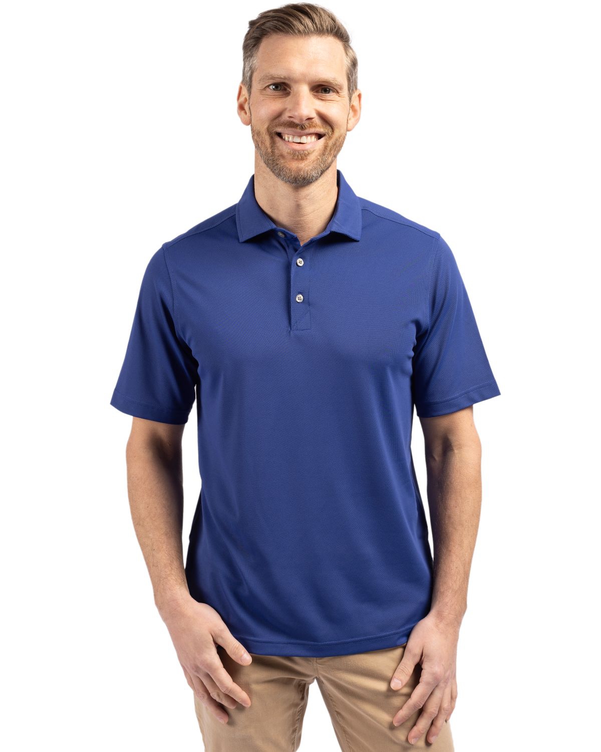 Virtue Eco Pique Recycled Mens Polo Shirt Big & Tall - Hyacinth