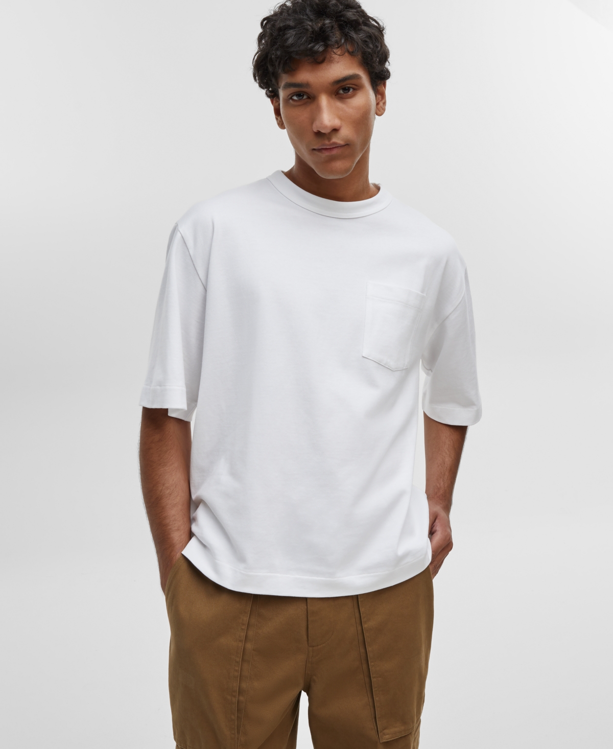 Men's Relaxed-Fit Pocket T-Shirt, Created for Macy's - Bright White