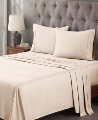400-TC Egyptian Cotton Solid Deep Pocket Sheet Set, Queen