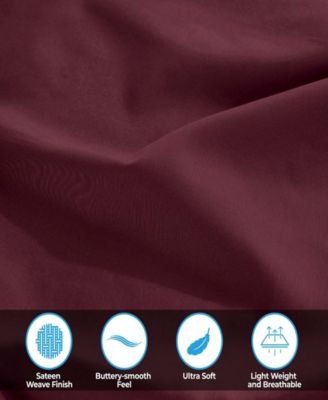 400-TC Egyptian Cotton Solid Deep Pocket Sheet Set, Queen