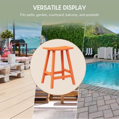 Outdoor Patio Adirondack Counter Height Stool Chair Set of 2