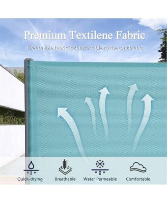 Streamdale Turquoise Blue Outdoor Chaise Lounge Set