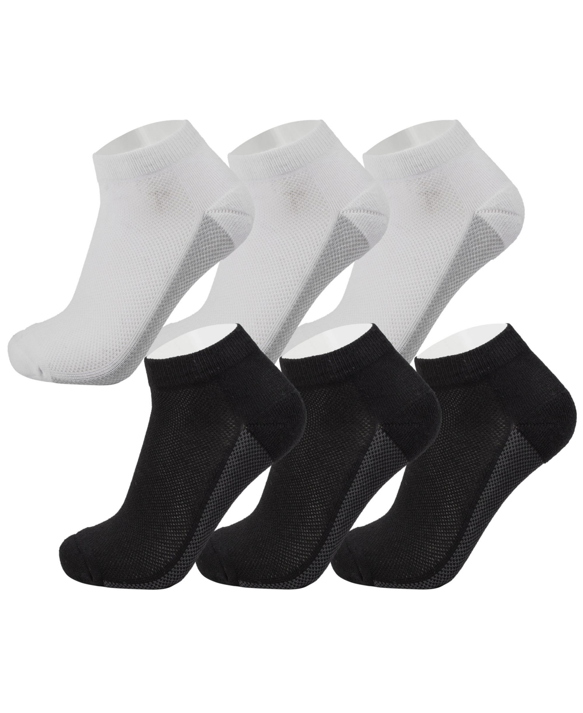 Men's Athletic Performance Low Cut Ankle Socks Cotton Multipack Sock - pack white