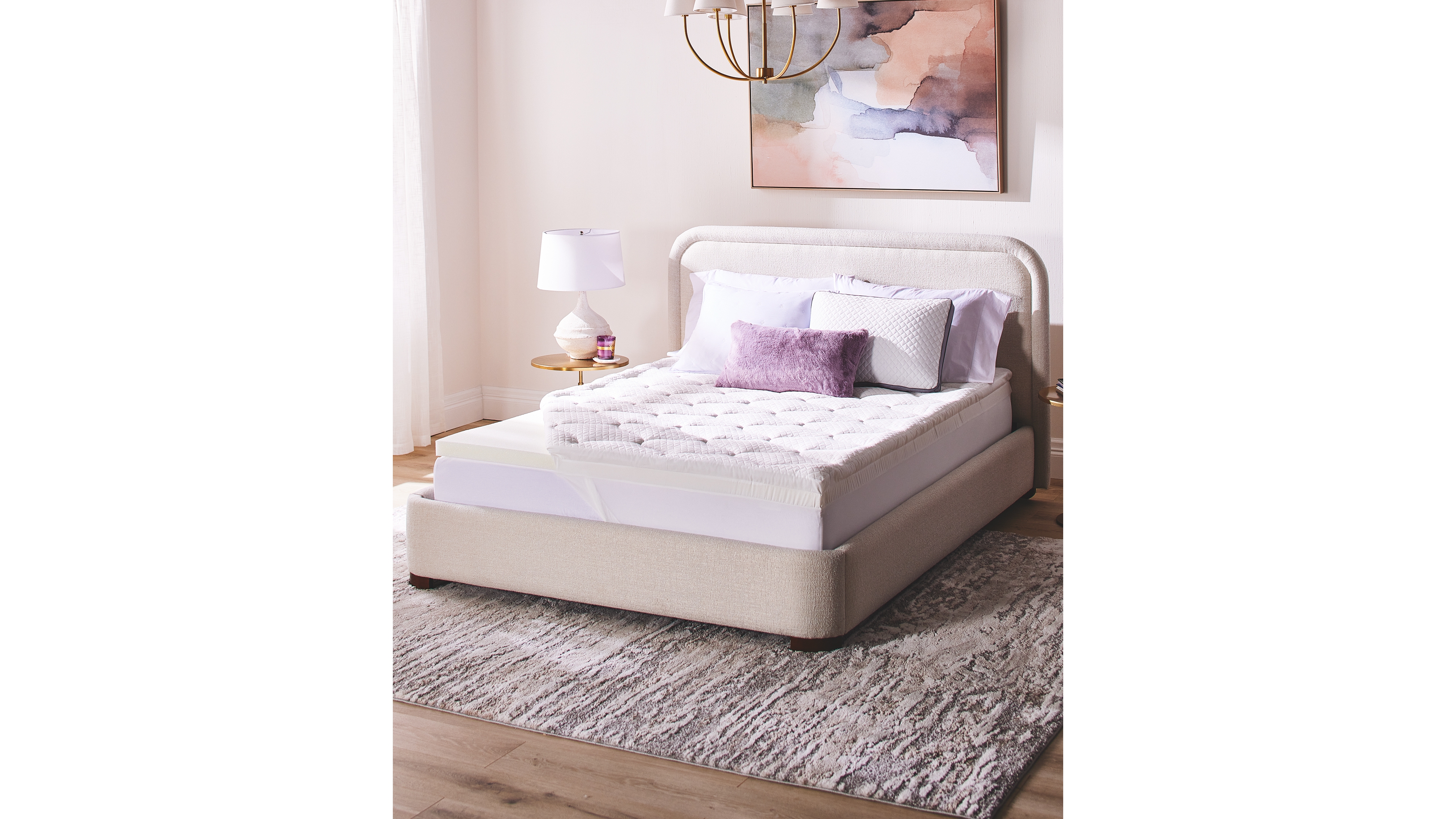 Serta 4-inch Layered Luxury Memory Foam Mattress Topper, Queen