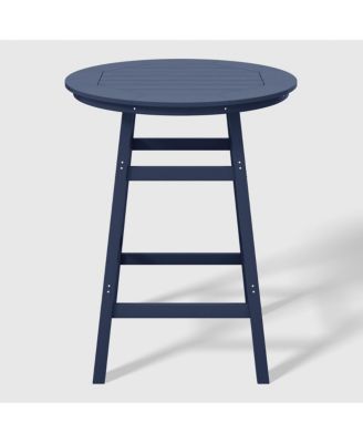 Outdoor 35" HDPE Round Patio Bar Height Table