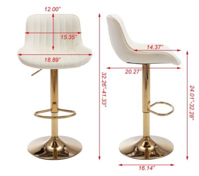 Adjustable Chrome Footrest with Velvet Base and Height Adjustment