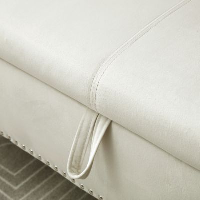 63" Velvet Multi-Use Tufted Sofa Stool