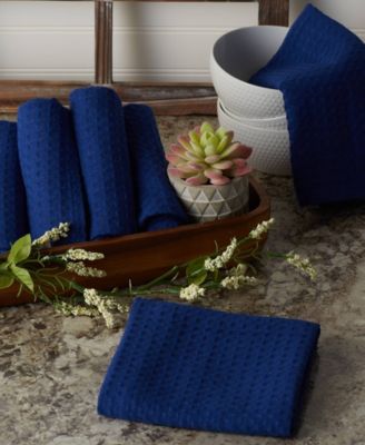 Cotton Kitchen Collection Dishtowel Set, 18x26", Blue, 6 Piece