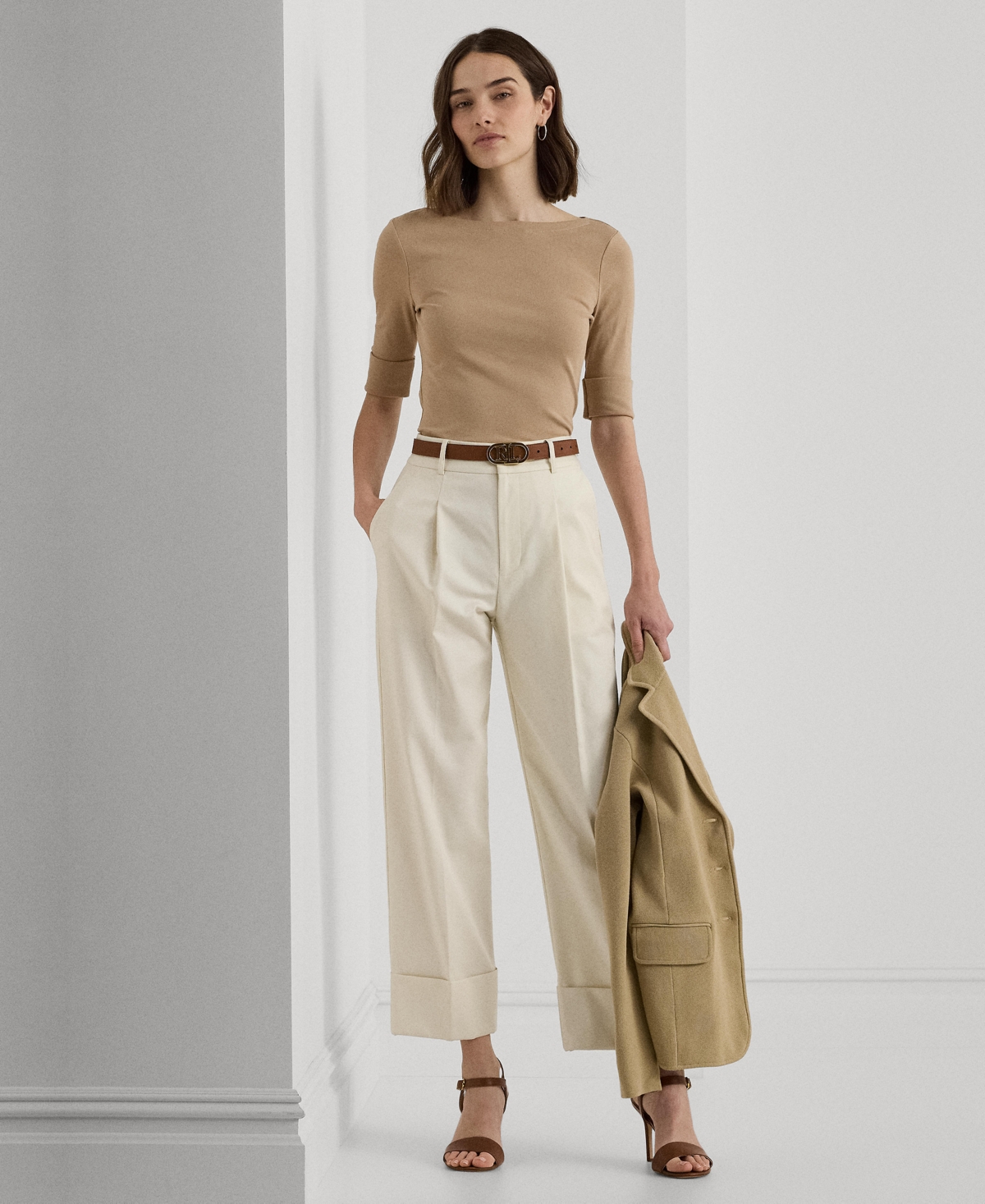 Lauren Ralph Lauren Women's Elbow-Sleeve Tee