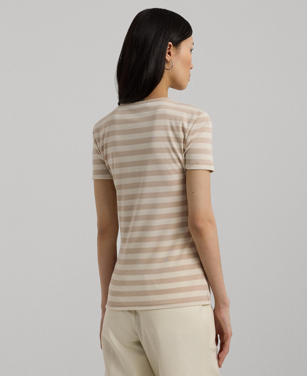 Lauren Ralph Lauren Women's Striped Crewneck Tee