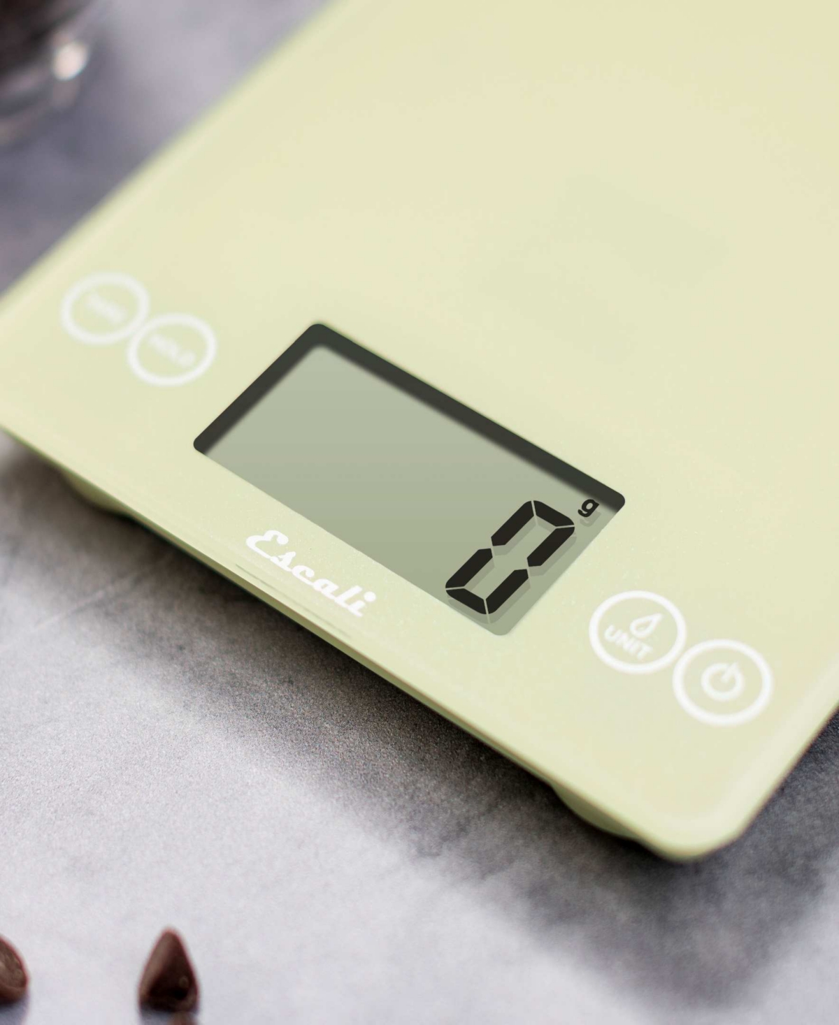 Escali Arti Classic Up To 15lbs. Glass Digital Kitchen Scale And 50% Larger Display In Green