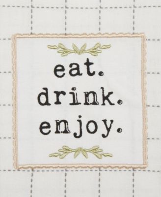 Home Sweet Farmhouse Kitchen Collection, Dishtowel Set, 18x28", Gray, 4 Count