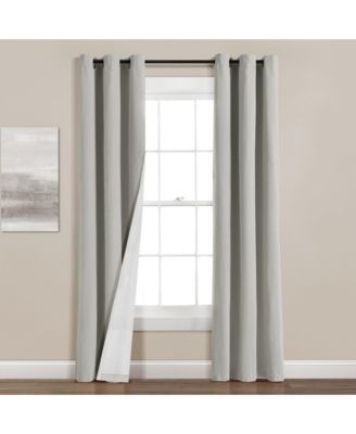 Insulated Grommet Blackout Linen Window Curtain Panel