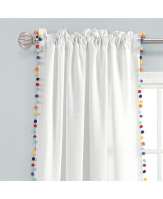 Pom Pom Window Curtain Panel