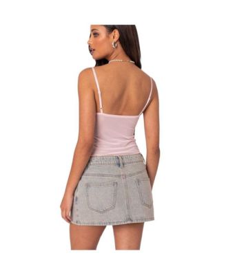 Womens Serafina Sheer Mesh Tank Top