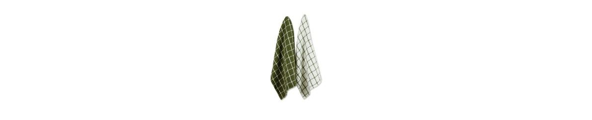 Washed Waffle Collection Oversized Preshrunk Ultra Absorbent, Dishtowel Set, 20x30", Sage, 2 Piece - Sage