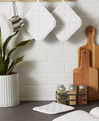 Basic Kitchen Collection, Quilted Terry, White, Potholder