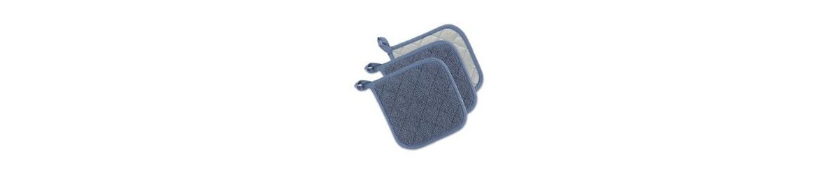 Basic Kitchen Collection, Quilted Terry, Stonewash Blue, Potholder - Stonewash Blue