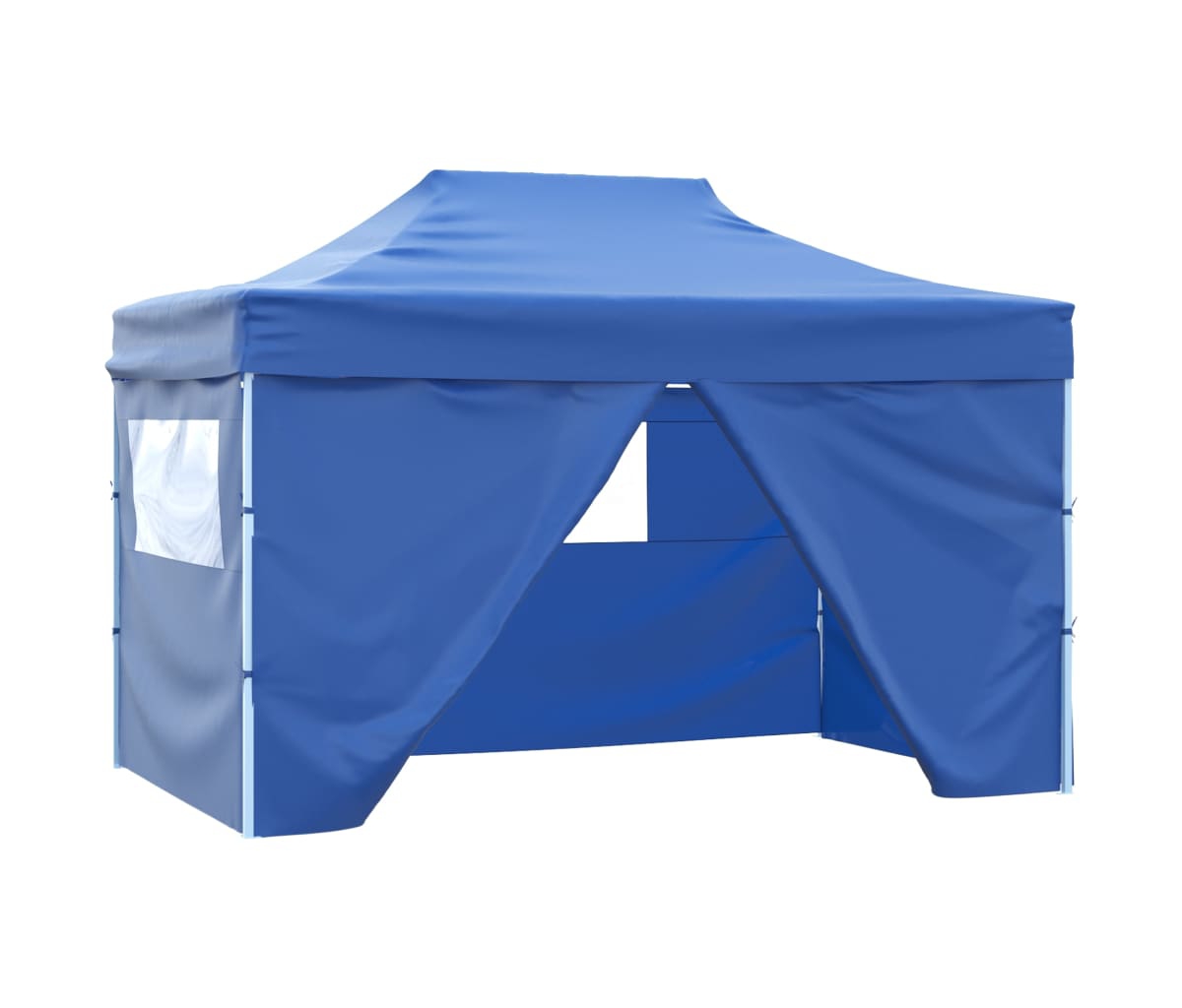 Professional Folding Party Tent with 4 Sidewalls 9.8'x13.1' Steel Blue - Blue