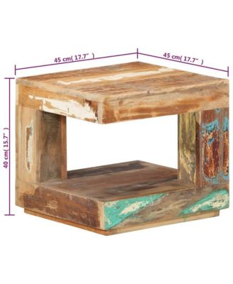 Coffee Table 17.7"x17.7"x15.7" Solid Wood Reclaimed
