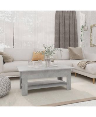 Coffee Table Concrete Gray 40.2"x21.7"x16.5" Engineered Wood
