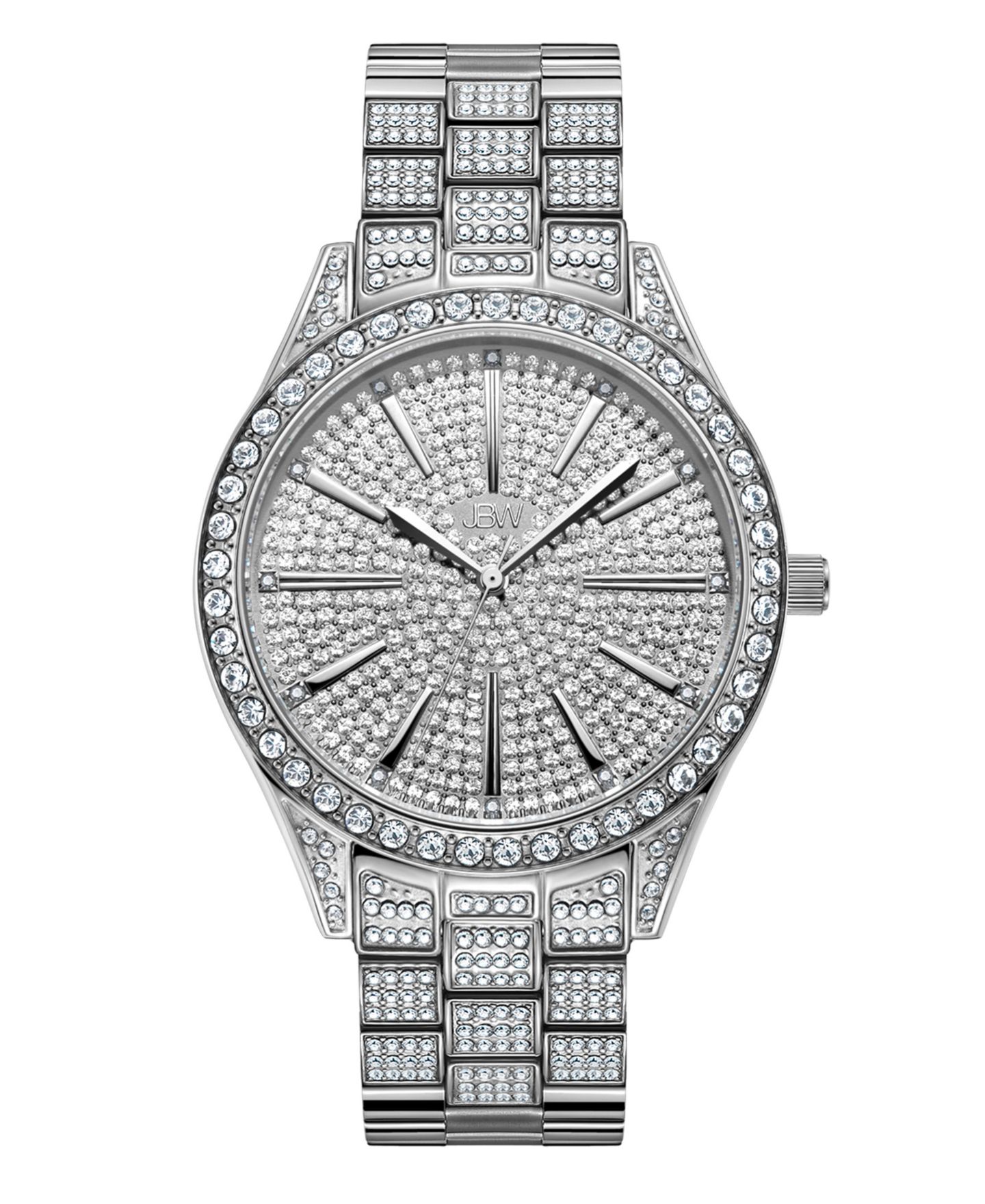 Женские часы Jbw Cristal Diamond (1/8 ct.t.w.) Stainless Steel Watch, цвет: Серебряный — фото 1