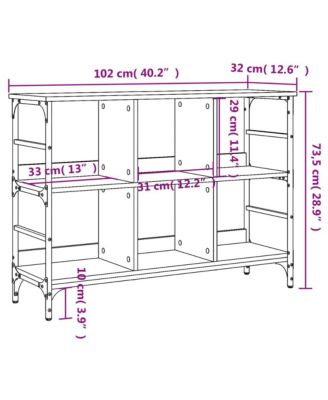 Sideboard Smoked Oak 40.2"x12.6"x28.9" Engineered Wood
