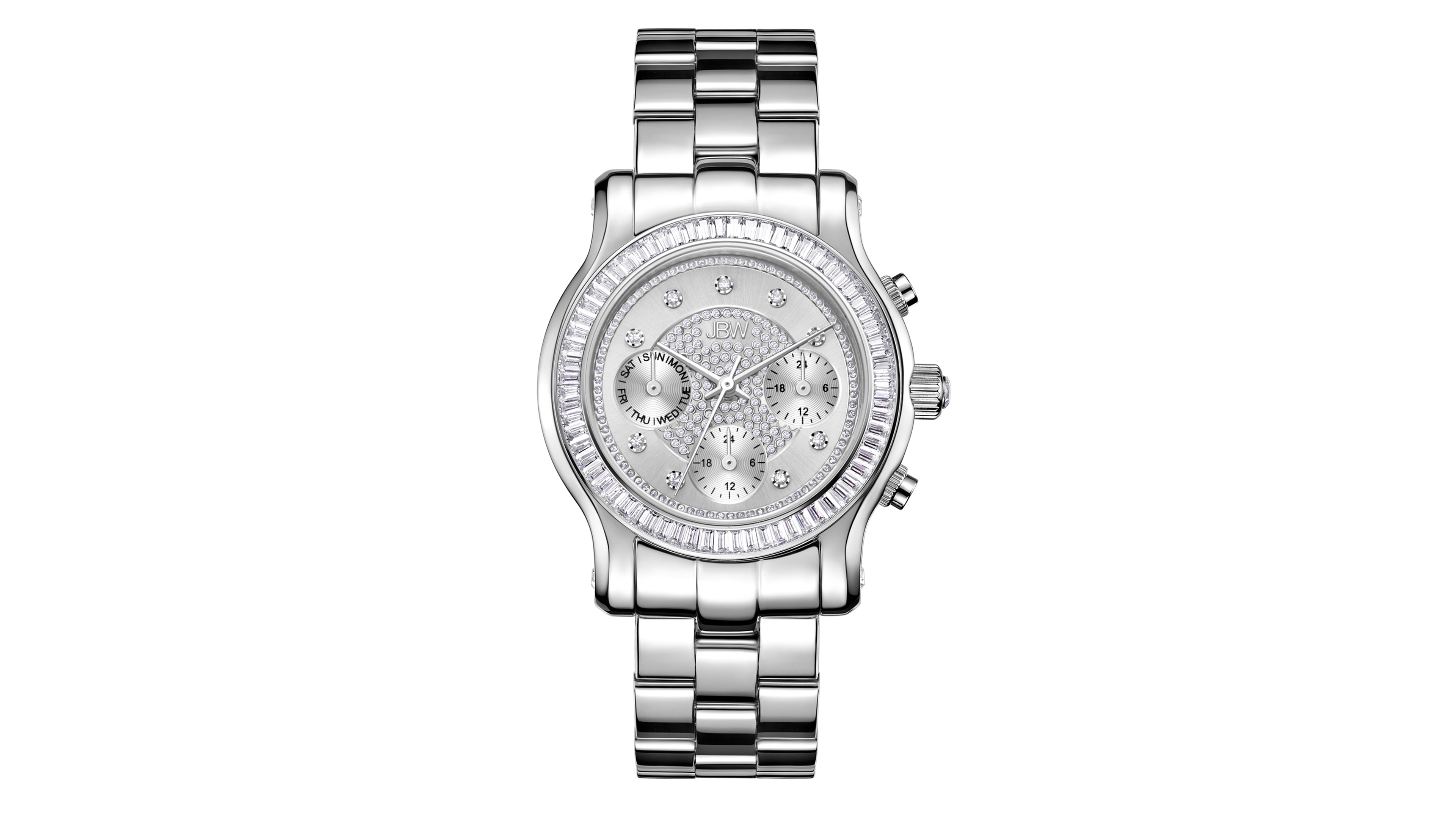 Jbw Women's Laurel Diamond (1/10 ct.t.w.) Stainless Steel Watch