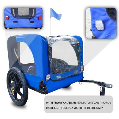 Streamdale Blue Air Wheel Pet Bike Trailer for Dogs