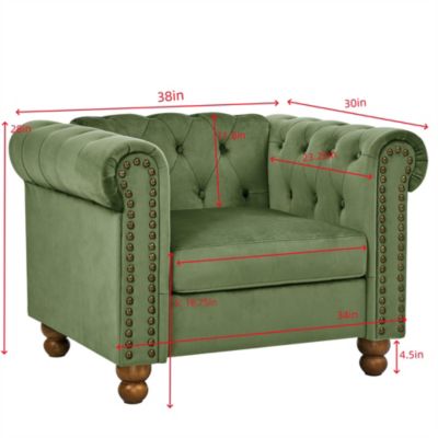 Velvet Tufted Sofa Settee