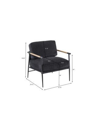 Leisure Chair Lounge Chair Velvet Black Color
