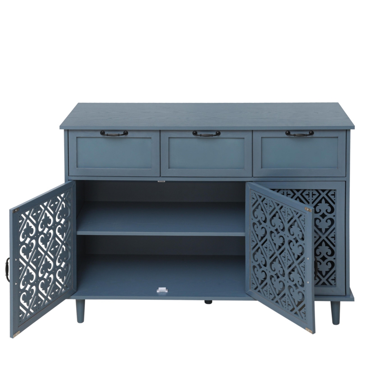 Streamdale Furniture 3 Door 3 Drawer Cabinet, American Furniture, Suitable For Bedroom, Living Room, Study