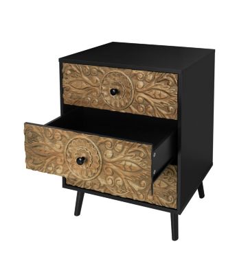 1 Pc Particle Board Adjustable Shelf 3-Drawer Storage Cabinet