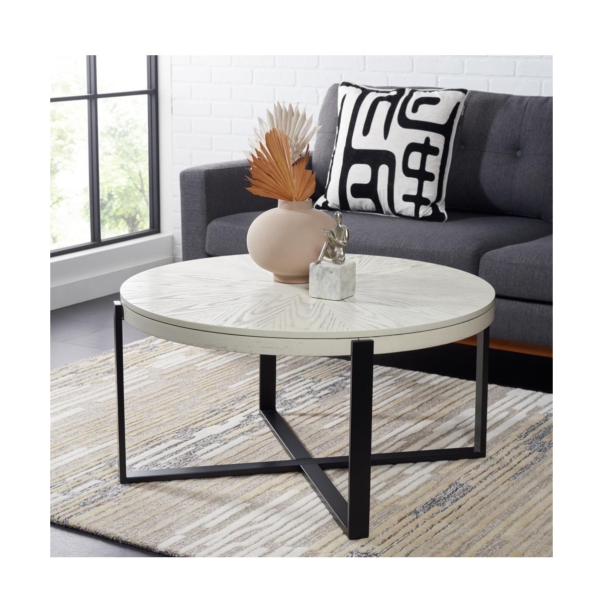 Safavieh Navya Round Coffee Table -black