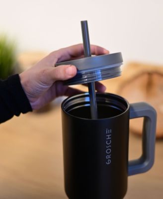 40oz Insulated Tumbler with Straw and Handle, 2pk