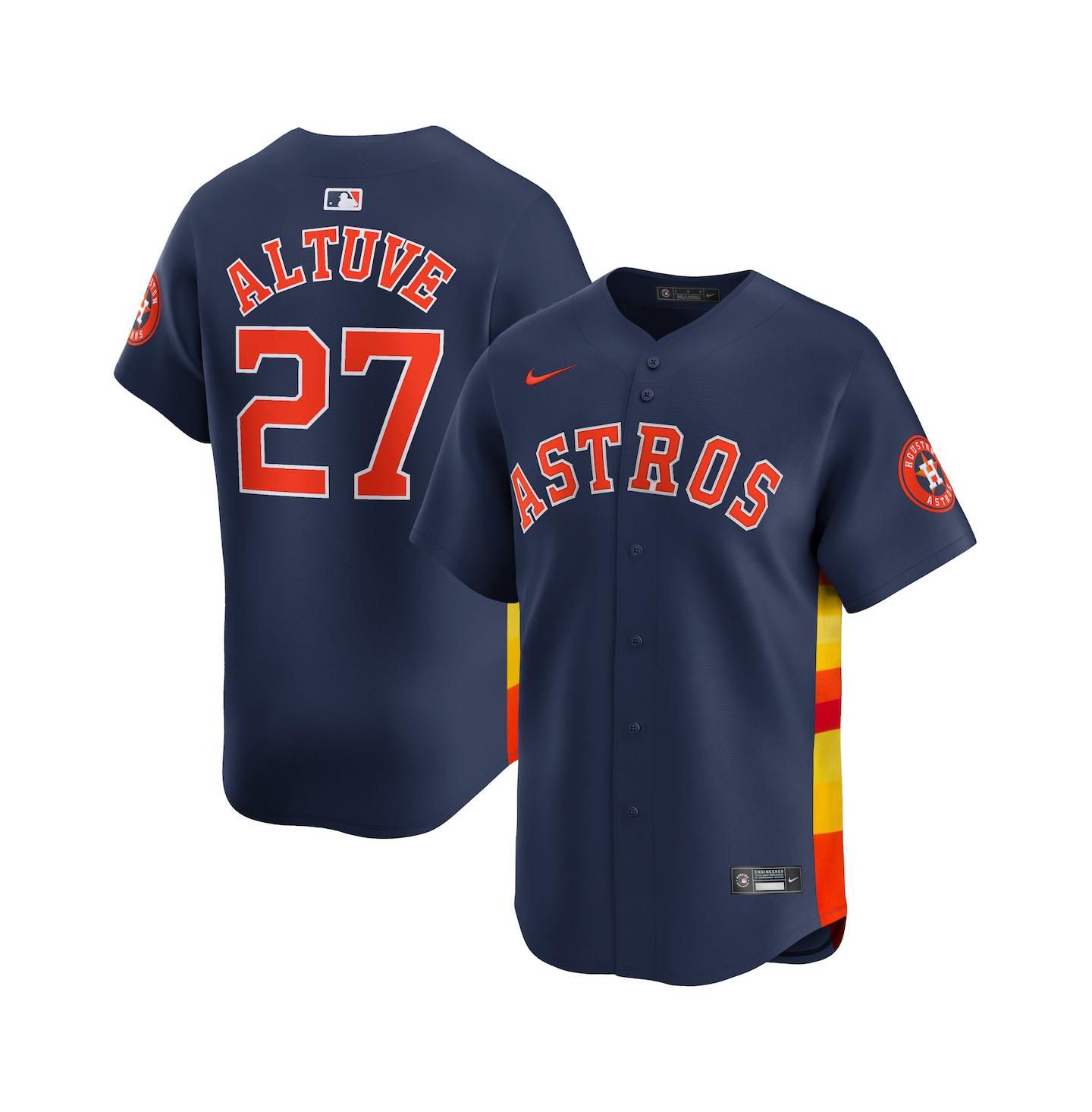 Мужской топ Nike Jose Altuve Orange Houston Astros Alternate Limited Player Jersey — фото 1