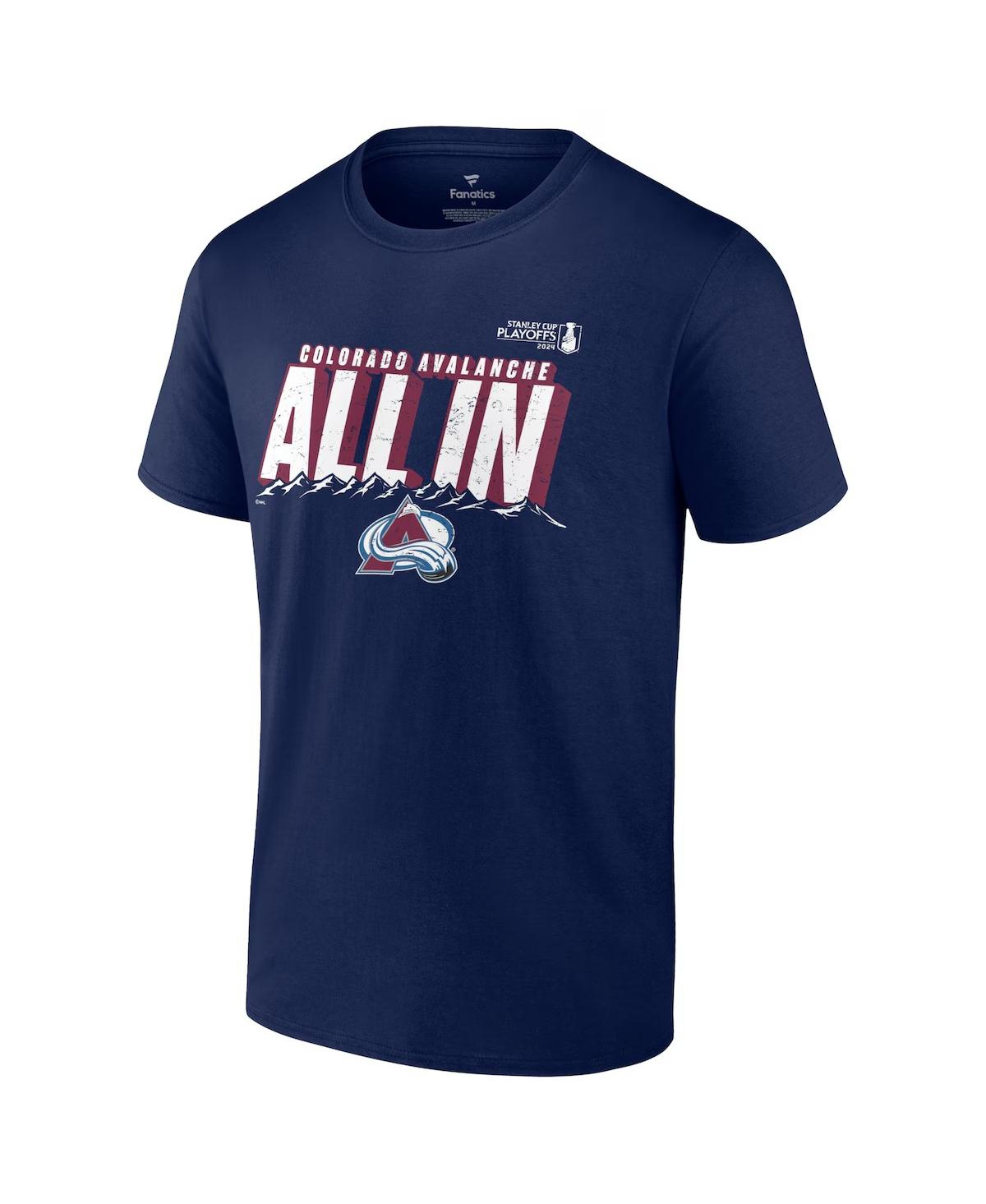 Fanatics Men's Navy Colorado Avalanche 2024 Stanley Cup Playoffs Slogan T-shirt In Navy